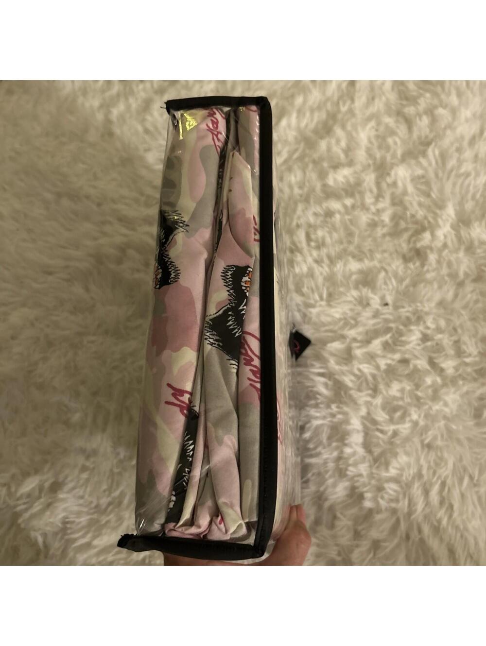 Ed Hardy Pink Gray Camo Sheet Set QUEEN Panthers Eagles Y2K w/4 Pillowcases NEW! - Picture 9 of 10